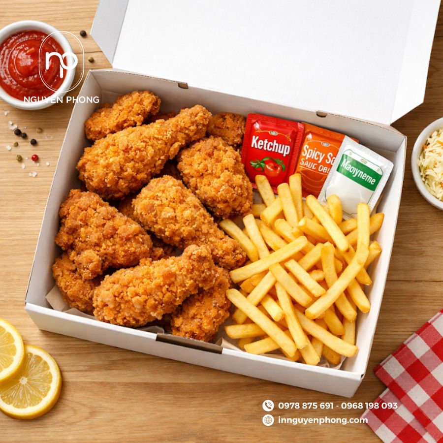 In hộp đựng gà 